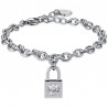 Bracciale donna in acciaio con lucchetto Luca Barra BK2358