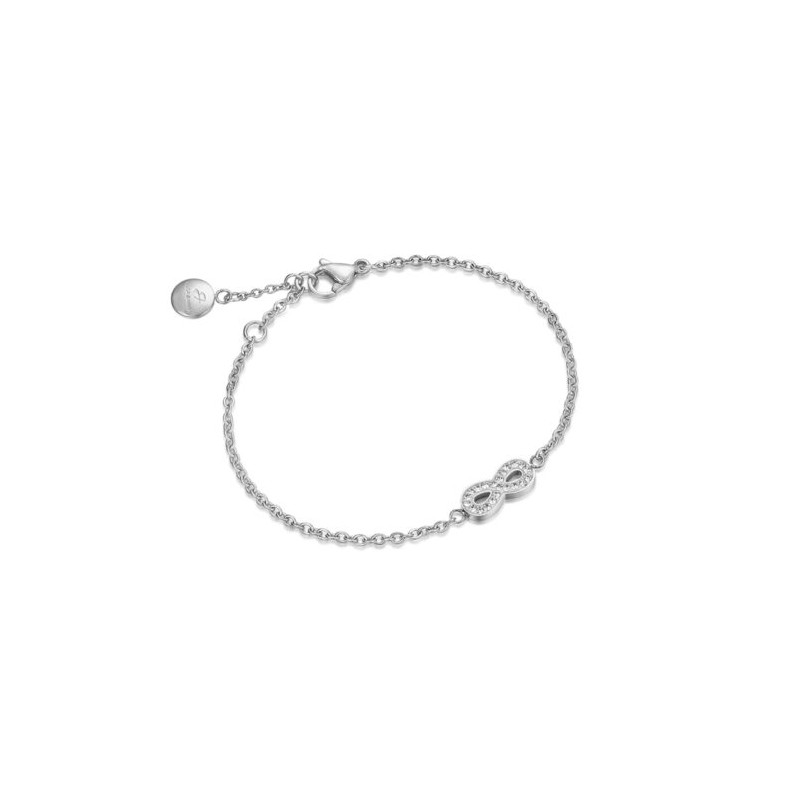 Bracciale Donna Luca Barra BK1500 In Acciaio Con Infinito E Strass