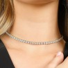 Collana donna tipo tennis in acciaio dorato Luca Barra CK1784