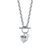 Collana donna in acciaio con cuore e punto luce Luca Barra CK1759