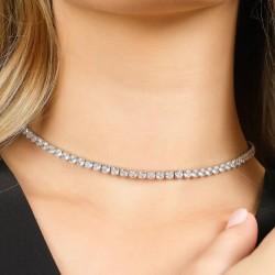 Collana Tennis Donna Luca Barra CK1783 In Acciaio Con Zirconi 3,6 mm