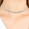 Collana Donna Luca Barra CK1786 In Acciaio Dorato Con Cristalli Baguette