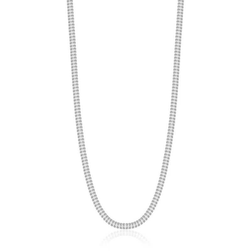 Collana Donna Luca Barra CK1785 In Acciaio Con Cristalli Baguette