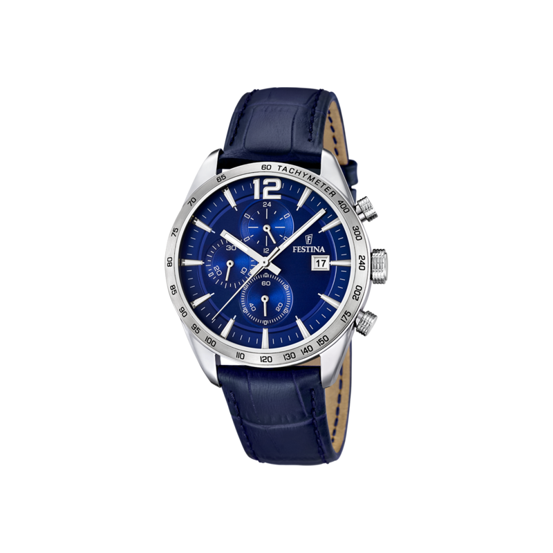 Orologio Uomo Festina Cronografo F16760/3 Con Quadrante E Cinturino Blu