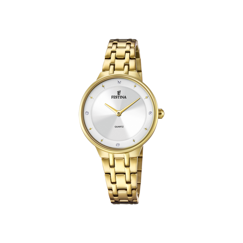 Orologio Donna Festina F20601/1 In Acciaio Dorato Con Quadrante Grigio