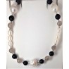 Collana Donna MIKIKO MC7133A4AGATAGRIGI Con Perle E Agata Grigia