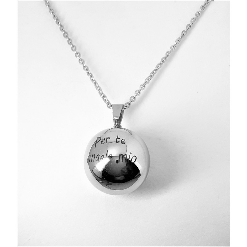 Collana donna in acciaio chiama angeli Manuel Zed Q2285_PAM1