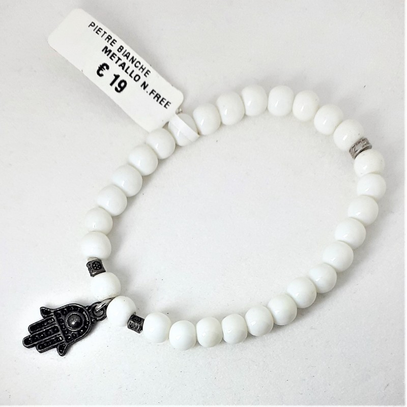 Bracciale donna elastico con pietre bianche Manuel Zed L2250_0004