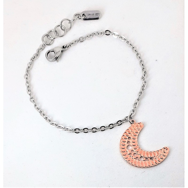 Bracciale donna in acciaio con luna rosé Manuela Zed H2662_2307