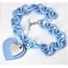 Bracciale in gomma turchese con cuore Manuel Zed H2357_0100
