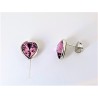 Orecchini a cuore con cristalli viola glicine Zoppini B1074_0150