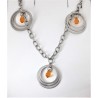 Collana donna in acciaio con pendenti a disco Zable Q7021_2A0B