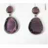 Orecchini in argento pendenti con pietre viola Zoppini R1609_0009