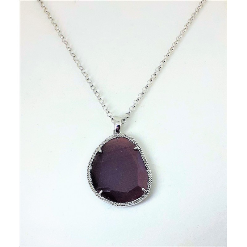 Collana donna in argento con pietra viola Zoppini Q1644_0009