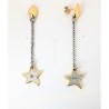Orecchini pendenti in acciaio bicolore con stella Mooby TB 465