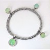 Bracciale donna elastico con pietre verdi Zoppini L1111_4408