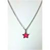 Collana donna in acciaio con stella fucsia Manuel Zed Q2372_0200