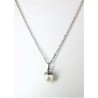 Collana donna in acciaio con perla bianca Manuel Zed Q1706_6900