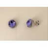 Orecchini a bottone in argento con cristalli viola Zoppini R1623_0944