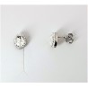 Orecchini a lobo in argento con cristalli bianchi Zoppini R1623_0444