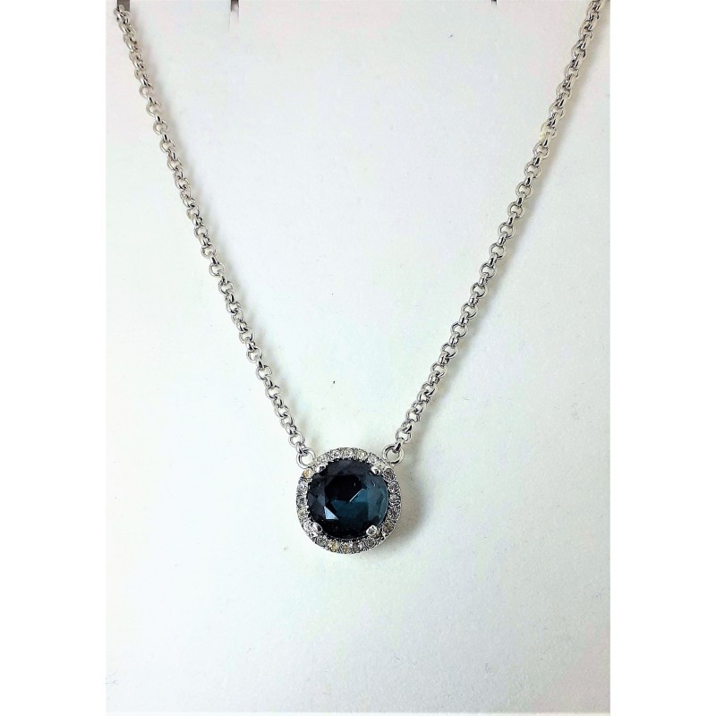 Collana donna in bronzo con pietra blu Zoppini Q1490_4402