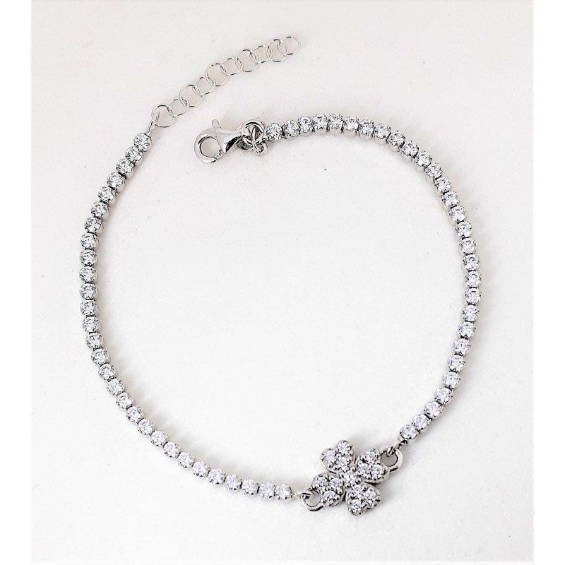 Bracciale donna tipo tennis con quadrifoglio Zoppini H1639_0044
