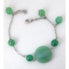 Bracciale donna in acciaio con pietre verdi Manuel Zed H2703_0803