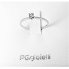 Anello solitario in oro bianco con diamantino PG Gioielli ANS062001/D