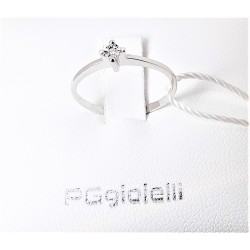 Anello solitario in oro bianco con diamantino PG Gioielli 8134001/D