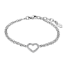 Bracciale Donna Lotus Style Acciaio con Cuore Centrale e Strass LS2026/2/1