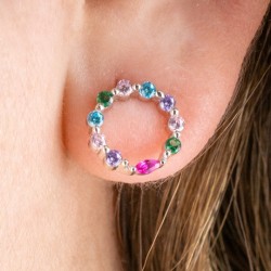 Orecchini Donna Lotus Silver in Argento Con Pietre Multicolore LP3246-4/1