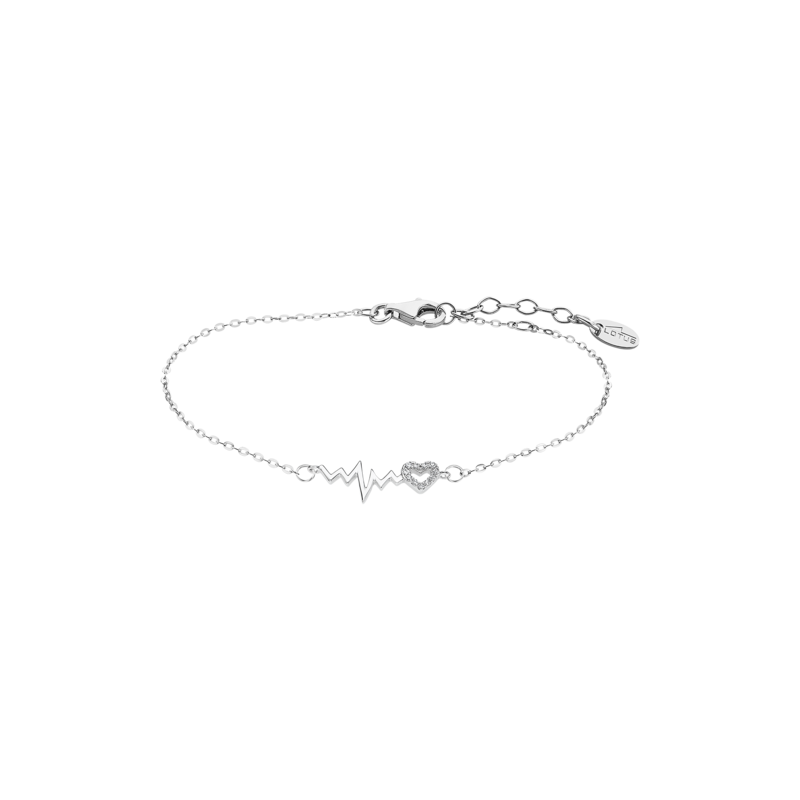 Bracciale Donna Lotus Silver in Argento Con Cuore e zirconi LP3041-2/1
