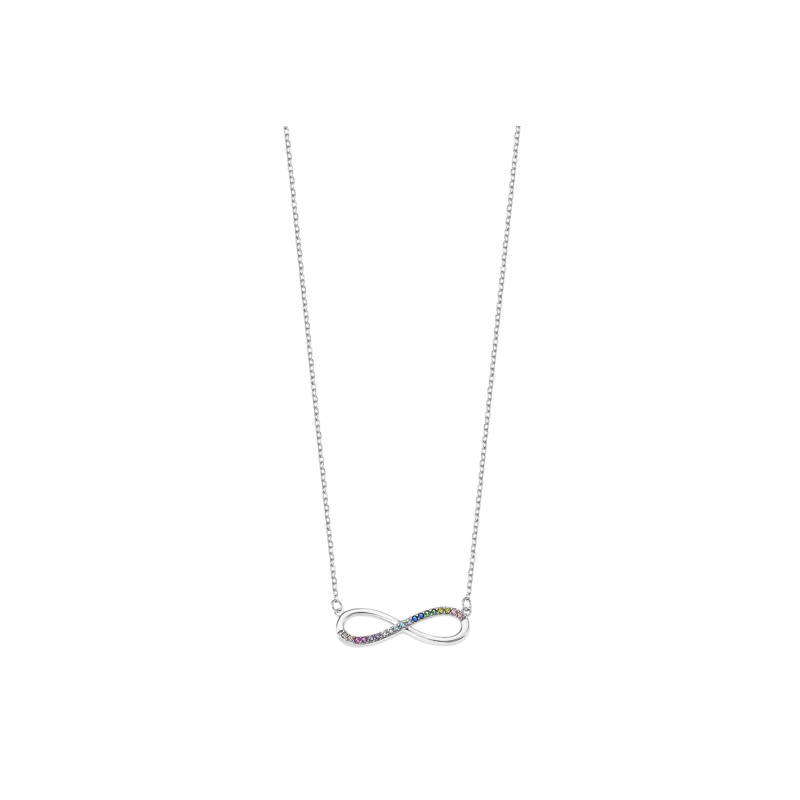 Collana Donna Lotus Silver LP1872-1/2 in Argento Con Infinito e Zirconi Multicolore