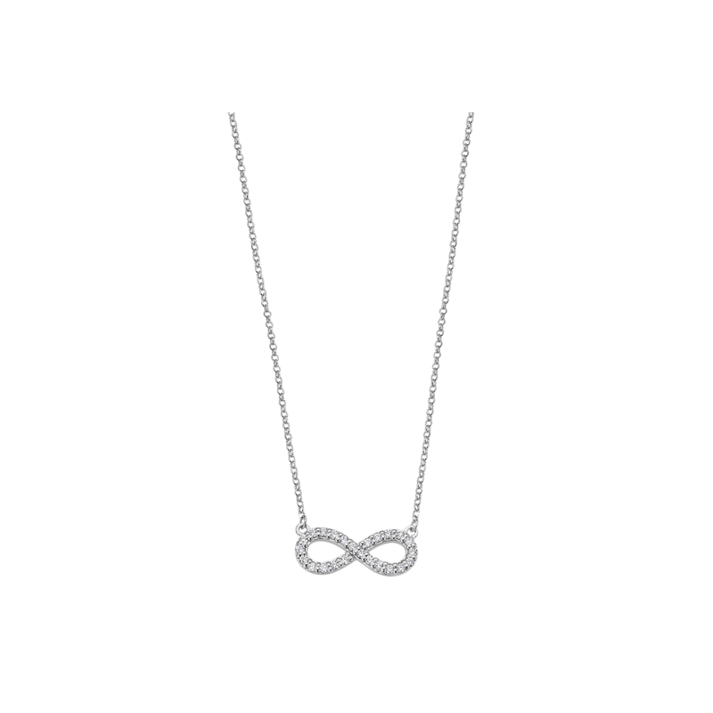Collana Donna Lotus Silver in Argento Con Infinito e Zirconi LP1253-1/1