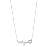 Collana Donna Lotus Silver in Argento Con Cuore e Zirconi LP3041-1/1