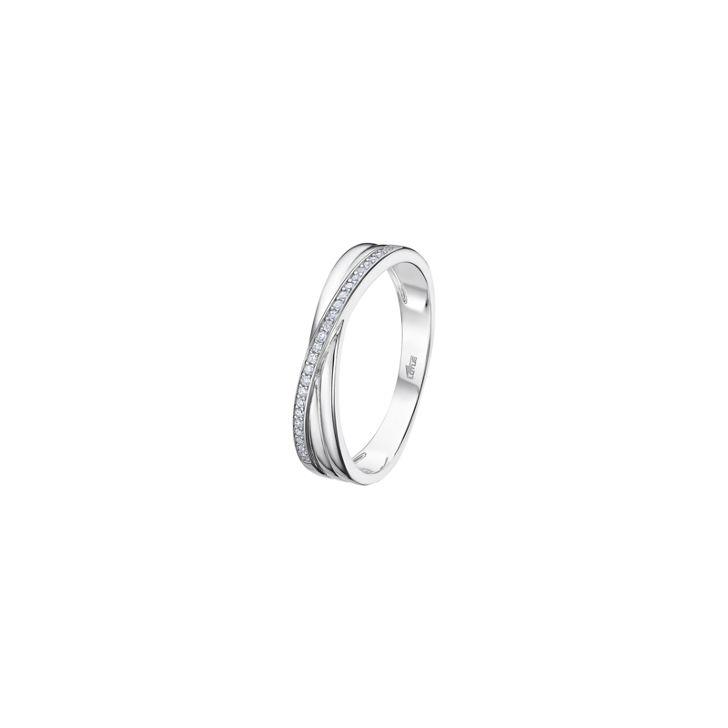 Anello Donna Lotus Silver in Argento Tipo Fascetta Con Zirconi LP3447-3/116