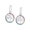 Orecchini Donna Lotus Silver LP1746-4/4 Pendenti Con Albero della Vita e Zirconi Multicolore