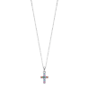 Collana Donna Lotus Silver In Argento Con Croce E Zirconi Multicolore LP3450-1/1