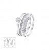 Anello Donna Lotus Silver LP3510-3/116 In Argento A Trio Con Zirconi Misura 16