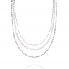 Collana Donna Opsobjects OPSCL-827 A Tre Fili Con Perle Bianche Di Acqua Dolce