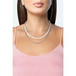 Collana Donna Opsobjects OPSCL-827 A Tre Fili Con Perle Bianche Di Acqua Dolce