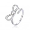 Anello Donna Trova Gioielli In Argento 925 A Fiocco Con Zirconi Bianchi 7756-B