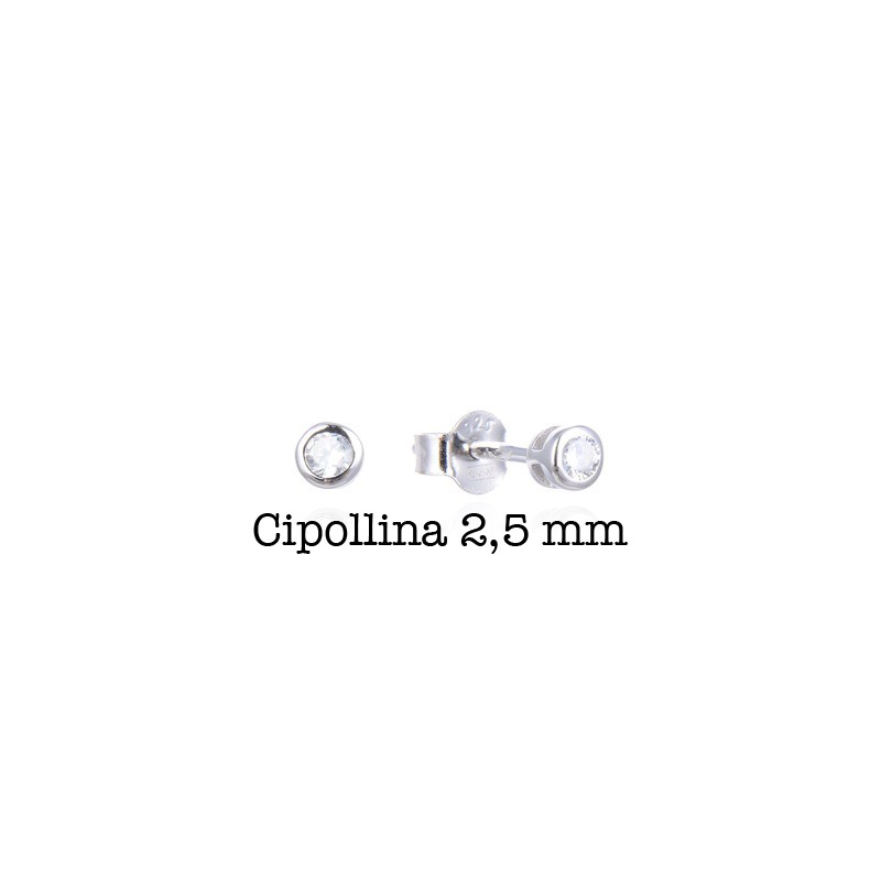 Orecchini Unisex Trova Gioielli Punto Luce Con Zirconi Trasparenti 5005