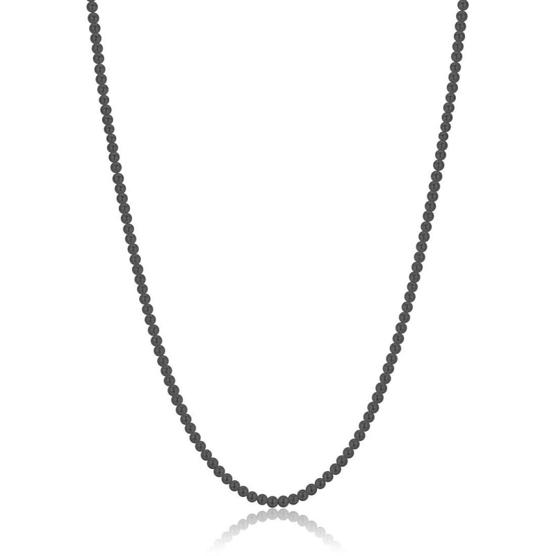 Collana Unisex Luca Barra CL298 In Acciaio Con Perle Sintetiche Nere