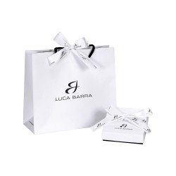 Collana Unisex Luca Barra CL298 In Acciaio Con Perle Sintetiche Nere
