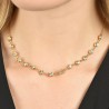Collana Donna Luca Barra In Acciaio Dorato Con Strass CK1852