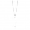 Collana Donna Luca Barra Con Croce E Inserti In Smalto Bianco CK1832