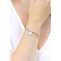 Bracciale Donna Luca Barra BK1933 In Acciaio Con Cuore Con Strass