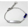 Bracciale Bimbo Luca Barra In Acciaio Con Sfere Blu E Nere JB157