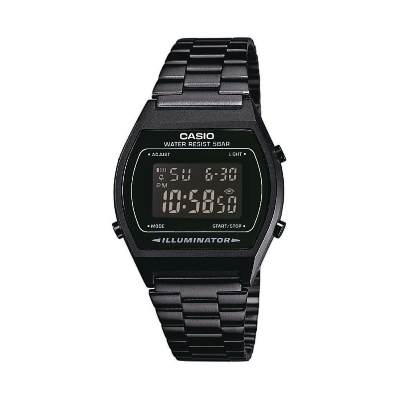 Orologio Uomo Casio vintage Con Cassa E Cinturino Neri B640WB-1BEF
